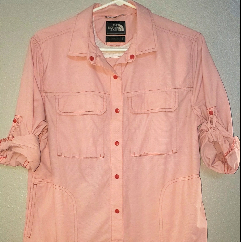 The Northface snap down shirt womens